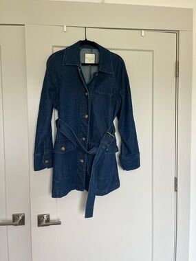 Bagatelle Dark Indigo Denim Belted Jacket